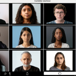 **Prompt 1: Virtual Community for Condolence**
    An illustration depicting a diverse group of individuals from various global locations, each appearing in a separate video call window on a large, central screen. The screen is subtly designed like a digital memorial, displaying photos and small video clips of a deceased person. Participants show expressions of shared grief and empathy, some wiping tears, others offering comforting gestures. The overall atmosphere blends modern technology with heartfelt human emotion, emphasizing connection across distances. The setting is contemporary, reflecting a digital gathering.