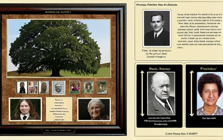 **A digital memorial profile page:** Showcasing photos, videos, and stories of the deceased. Include options for family tree creation and sharing memories. The overall aesthetic should be respectful and commemorative, with a focus on preserving memories.