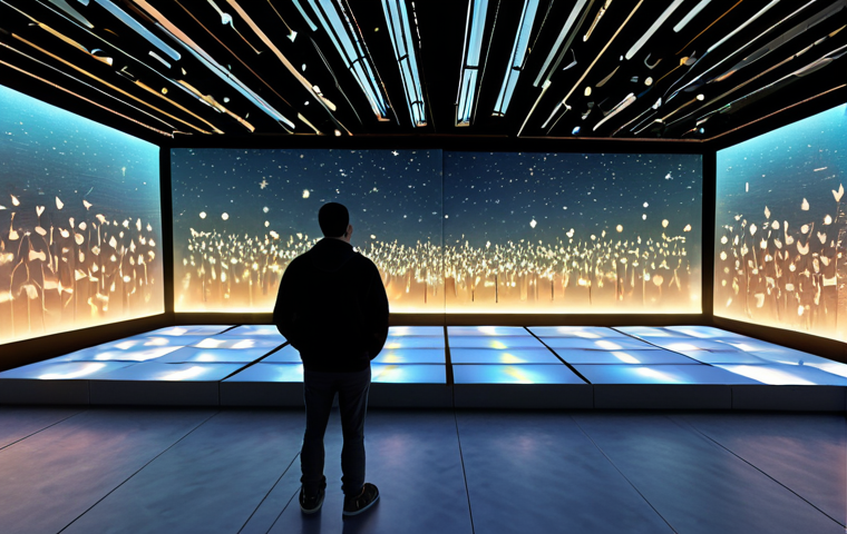 가상 추모 공간의 심리적 안전망 구축 - Virtual Memorial**

*   A serene, sunlit virtual space where people of diverse backgrounds gather re...