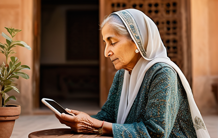 가상 추모 공간의 마케팅 전략 - **Prompt:** A warm, multi-generational Pakistani family gathered in a beautifully decorated living r...